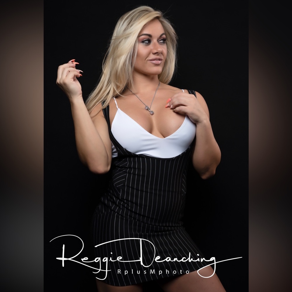 Sexy pinstripe below the chest dress. Size Medium